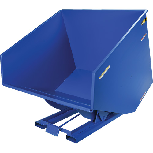 Self-Dumping Hopper, Steel, 4 cu.yd., Blue Oxymax Inc