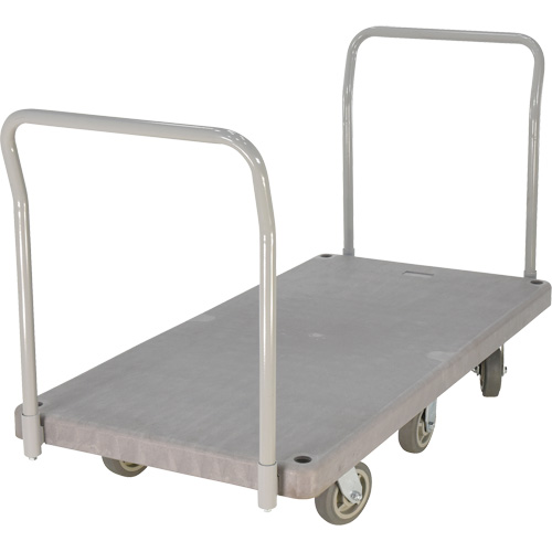 Heavy Duty Plastic Platform Truck, 60" L x 30" W, 3000 lbs. Cap., Polyurethane Wheels Oxymax Inc