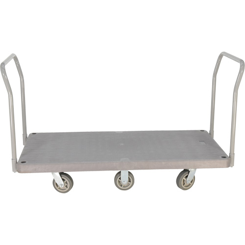 Heavy Duty Plastic Platform Truck, 60" L x 30" W, 3000 lbs. Cap., Polyurethane Wheels Oxymax Inc