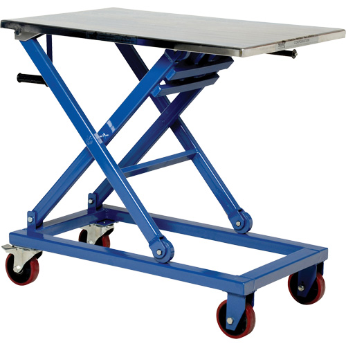 Table &eacute;l&eacute;vatrice manuelle &agrave; ciseaux, 37" lo x 23-1/2" la, Acier, Capacit&eacute; 660 lb Oxymax Inc