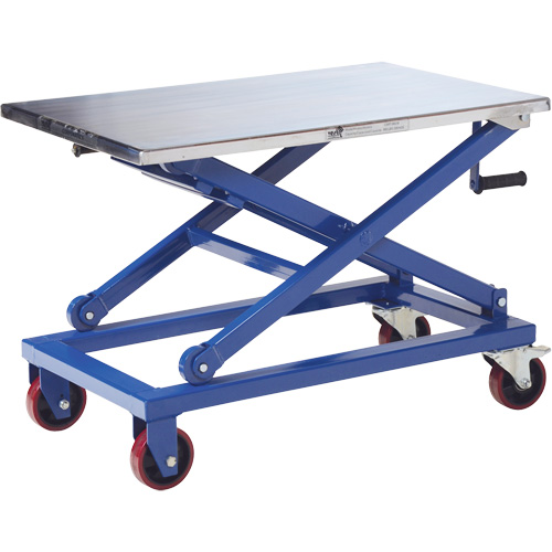 Table &eacute;l&eacute;vatrice manuelle &agrave; ciseaux, 37" lo x 23-1/2" la, Acier, Capacit&eacute; 660 lb Oxymax Inc