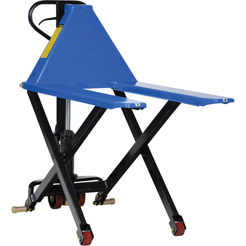 L&egrave;ve-palette hydraulique et manuel &agrave; ciseaux, 47" lo x 27" la, Acier, Capacit&eacute; de 2200 lb Oxymax Inc