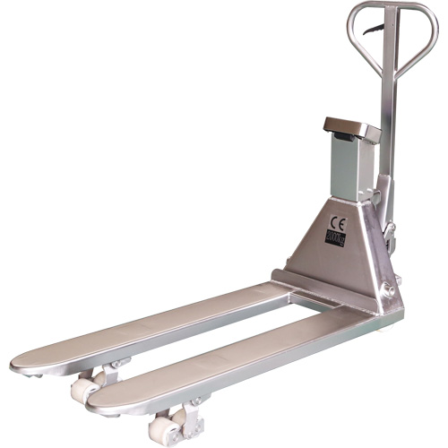 Eco Weigh-Scale Pallet Truck, 48" L x 27" W, 4400 lbs. Cap. Oxymax Inc