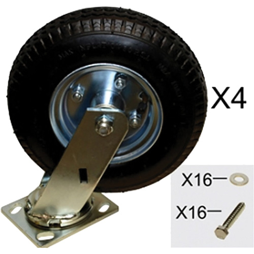Ensemble de roulettes pneumatiques de rechange pour chariots &agrave; plateforme Oxymax Inc