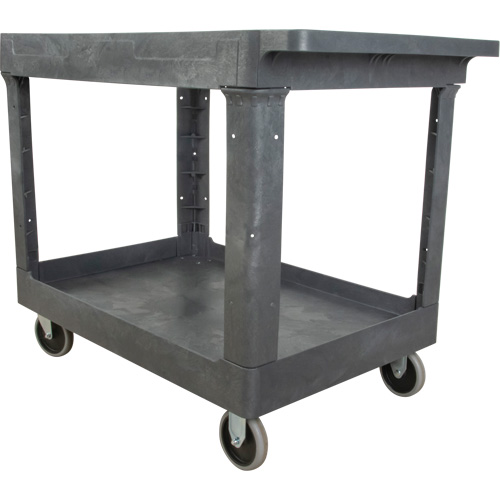 Utility Service Cart, 2 Tiers, 24-5/8" x 32-1/2" x 40", 550 lbs. Capacity Oxymax Inc