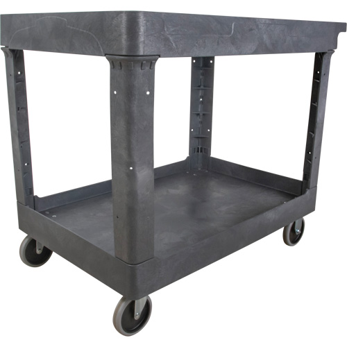 Utility Service Cart, 2 Tiers, 24-5/8" x 32-1/2" x 40", 550 lbs. Capacity Oxymax Inc