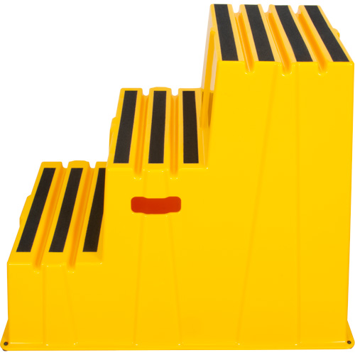 Industrial Step Stool, 3 Steps, 34-13/16" x 22-7/16" x 28-1/2" High Oxymax Inc