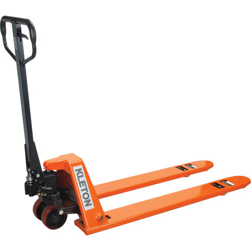 Low Profile Hydraulic Pallet Trucks, 48" L x 20.5" W, 3300 lbs. Cap. Oxymax Inc