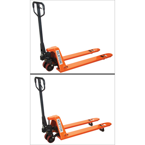 Low Profile Hydraulic Pallet Trucks, 48" L x 20.5" W, 3300 lbs. Cap. Oxymax Inc