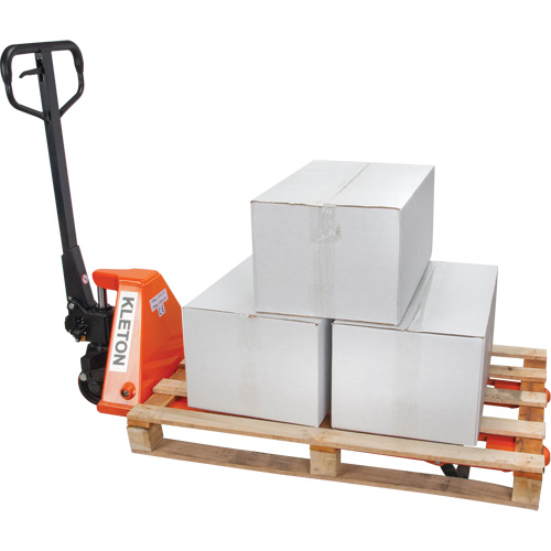 Low Profile Hydraulic Pallet Trucks, 48" L x 20.5" W, 3300 lbs. Cap. Oxymax Inc