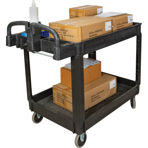Chariot utilitaire, 2 tiers, 25-5/8" x 33-1/2" x 43-3/4", Capacit&eacute; 550 lb Oxymax Inc