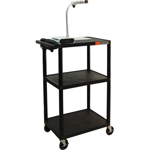 Electric Utility Cart, 3 Tiers, 24" x 42" x 18", 300 lbs. Capacity Oxymax Inc