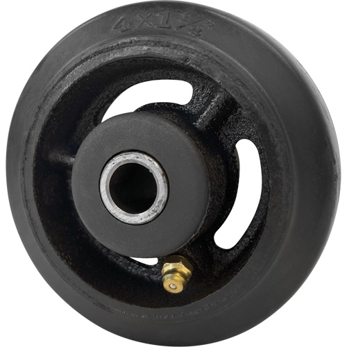 Mold-On Rubber Wheel, 4" (102 mm) Dia. x 1-1/2" (38 mm) W, 350 lbs. (158 kg.) Capacity Oxymax Inc