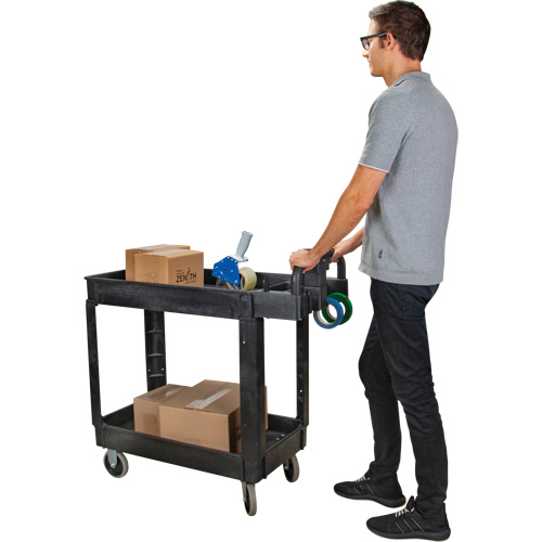 Chariot utilitaire, 2 tiers, 17-1/8" x 33-1/2" x 37-5/8", Capacit&eacute; 550 lb Oxymax Inc