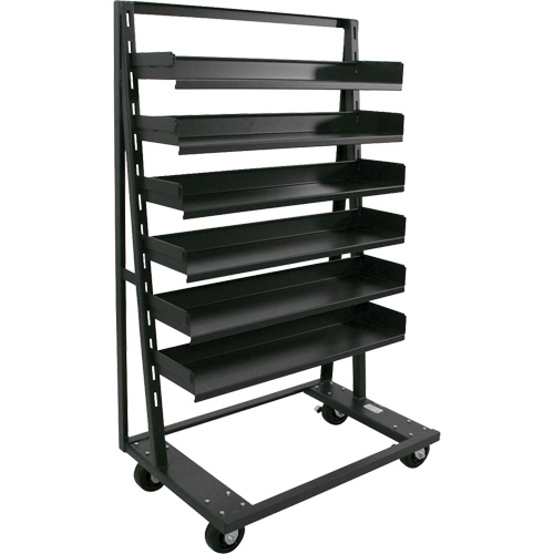 Chariot &agrave; cadre en A robuste &agrave; un c&ocirc;t&eacute; avec 6 plateaux, 38" x 25" x 63", Capacit&eacute; 2500 lb Oxymax Inc