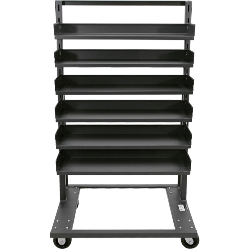 Chariot &agrave; cadre en A robuste &agrave; un c&ocirc;t&eacute; avec 6 plateaux, 38" x 25" x 63", Capacit&eacute; 2500 lb Oxymax Inc