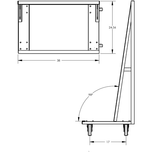 Chariot &agrave; cadre en A robuste &agrave; un c&ocirc;t&eacute; avec 6 plateaux, 38" x 25" x 63", Capacit&eacute; 2500 lb Oxymax Inc