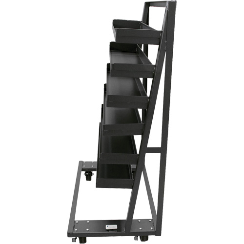 Chariot &agrave; cadre en A robuste &agrave; un c&ocirc;t&eacute; avec 6 plateaux &agrave; rebords, 38" x 25" x 63", Capacit&eacute; 2500 lb Oxymax Inc