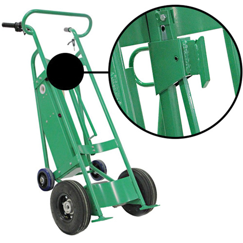 Powered Drum Hand Truck with Pneumatic Wheels Oxymax Inc