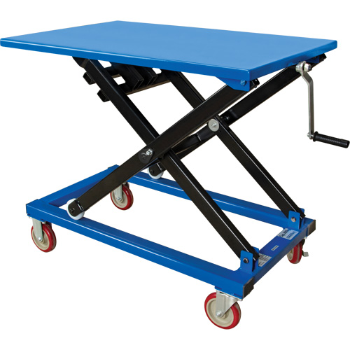 Table &eacute;l&eacute;vatrice manuelle &agrave; ciseaux, 37-3/8" lo x 23-5/8" la, Acier, Capacit&eacute; 660 lb Oxymax Inc