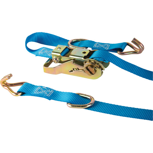 Ratchet Strap, J-Hook, 1" W x 16' L, 835 lbs. (379 kg) WLL Oxymax Inc