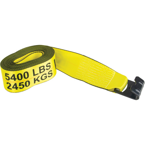 Tendeur d'arrimage logistique, Crochet plat, 4" , 30' , Charge d'utilisation max. 5400 lb (2449 kg) Oxymax Inc