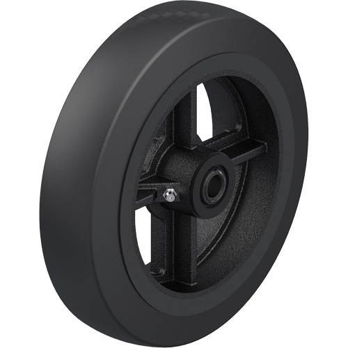 Black Rubber on Cast Iron Core Wheel Oxymax Inc