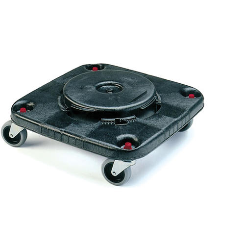 Socles roulants  Brute, carr&eacute;s, Poly&eacute;thyl&egrave;ne, Noir Oxymax Inc