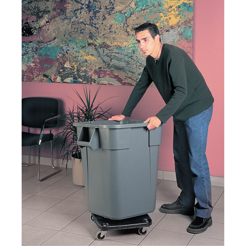 Socles roulants  Brute, carr&eacute;s, Poly&eacute;thyl&egrave;ne, Noir Oxymax Inc