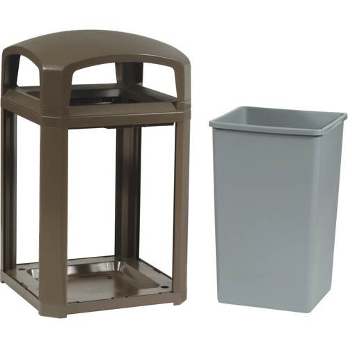 Landmark Series&reg; Classic Container Frame With Rigid Liner, Galvanized Steel, 35 US gal. Oxymax Inc