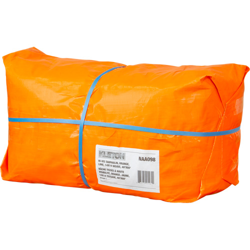 B&acirc;che tiss&eacute;e robuste haute visibilit&eacute;, Poly&eacute;thyl&egrave;ne, Vert/Orange, 40' x 60' x 12 mils Oxymax Inc