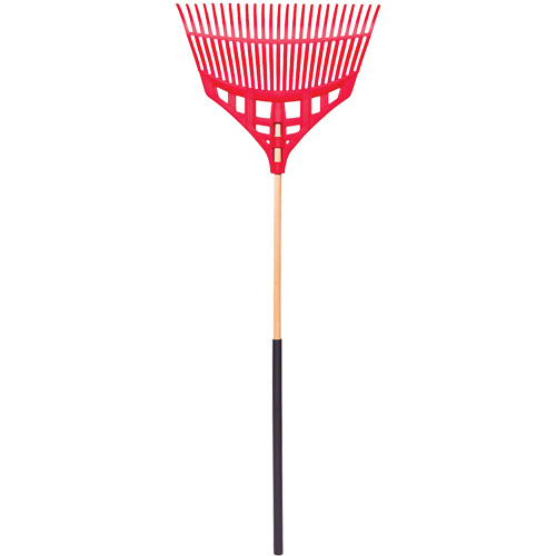 Leaf Rake, 24" Blade, Wood Handle, Plastic Blade Oxymax Inc