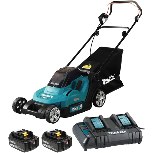 Ensemble de tondeuse LXT 36 V 5,0 Ah, Pouss&eacute;e, &agrave; pile, Largeur de coupe 17" Oxymax Inc