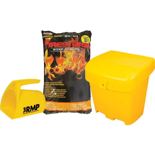 Firestorm Intense Ice Melter Kit with 56 Bags, Bag, 44 lbs. (20 kg), -32°C (-25°F) Melting Point Oxymax Inc