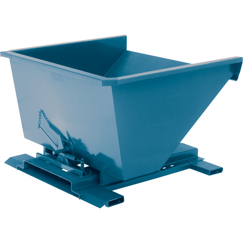 Self-Dumping Hopper, Steel, 3/4 cu.yd., Blue Oxymax Inc