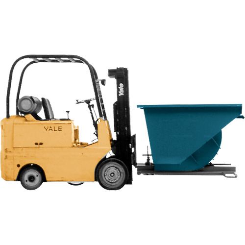 Self-Dumping Hopper, Steel, 3/4 cu.yd., Blue Oxymax Inc