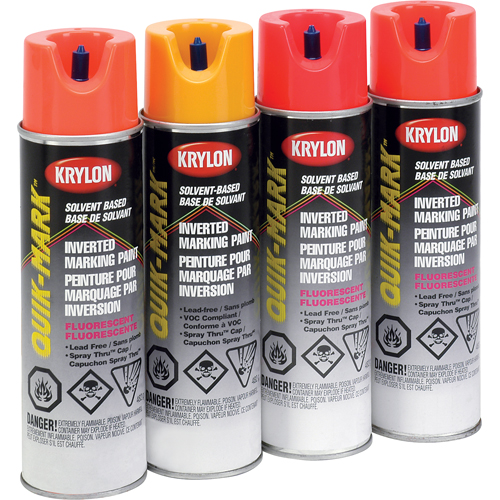 Industrial Quik-Mark Solvent-Based Inverted Marking Paint, 17 oz., Aerosol Can Oxymax Inc