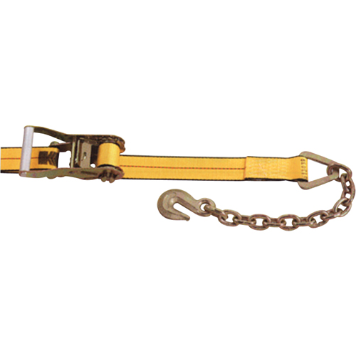 Ratchet Straps, Chain Anchor, 2" W x 30' L, 3335 lbs. (1513 kg) Working Load Limit Oxymax Inc