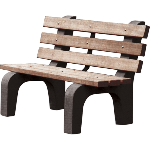 Bancs de parc, Plastique recycl&eacute;, 72" lo x 25" la x 31" h, Brun Oxymax Inc