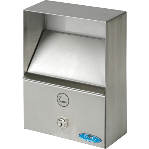 Smoking Receptacles, Wall-Mount, Stainless Steel, 1 Litres Capacity, 9" Height Oxymax Inc