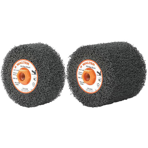 FX Flex Drum, 4-1/4" Dia. x 2" W, 5/8"-11 Arbor, Flex Coarse Grit Oxymax Inc