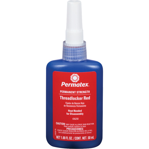 Adh&eacute;sif frein-filet, Rouge, &eacute;lev&eacute;, 50 ml, Bouteille Oxymax Inc