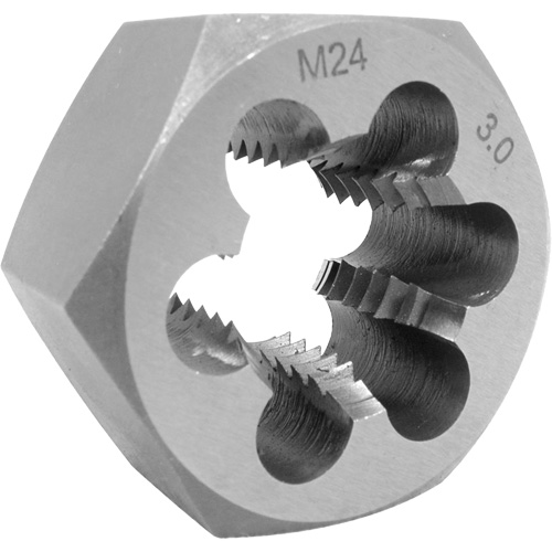 SAE Hex Die, 1" Dia., 6 mm Thread, Alloy Steel Oxymax Inc