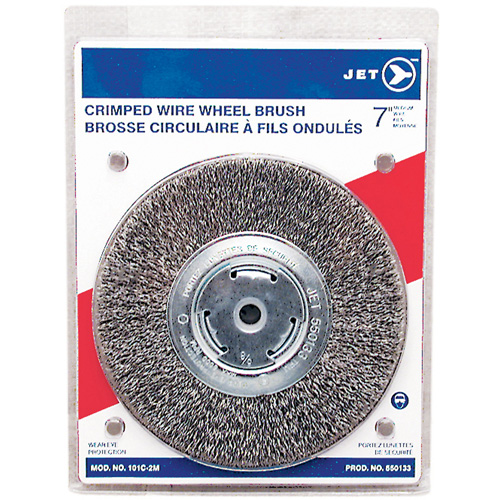 Crimped Wire Wheel, 7" Dia., 0.014" Fill, 1/2" - 2" Arbor Oxymax Inc