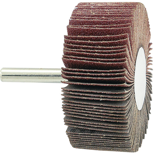 Mounted Flapwheel, 80 Grit, 2-1/2" x 1" x 1/4" Oxymax Inc
