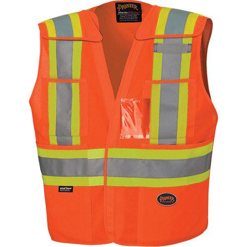 6930 Veste de s&eacute;curit&eacute; d&eacute;tachable &agrave; &eacute;paules tombantes, Orange haute visibilit&eacute;, Grand/T-Grand, Polyester Oxymax Inc