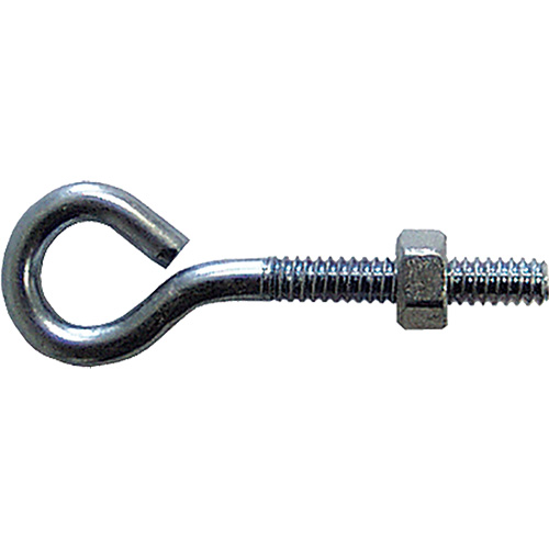 Eye Bolt, 3/8" Dia., 6" L, Zinc Plated Oxymax Inc