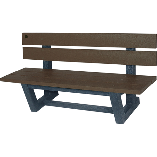 Bancs de parc d'ext&eacute;rieur, Plastique recycl&eacute;, 60" lo x 22-13/16" la x 29-13/16" h, Ombre Oxymax Inc