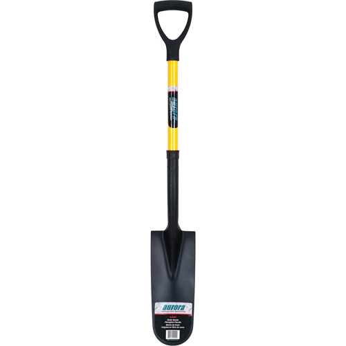 Drain Spade Shovels, Tempered Steel, 16" x 6" Blade, 28-1/2" L, D-Grip Handle Oxymax Inc