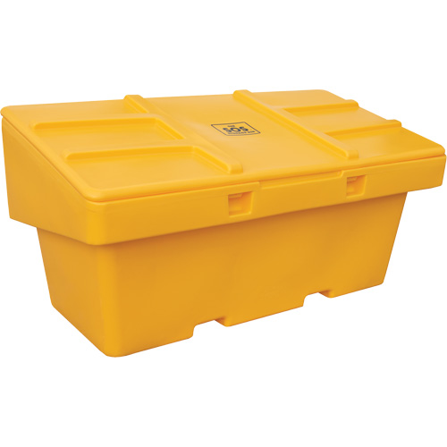 Contenants pour sel & sable SOS, Avec Moraillon, 72" x 36" x 36", 36 pi³, Jaune Oxymax Inc